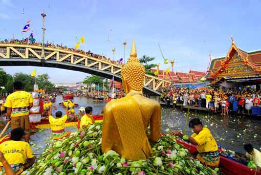 ร่วมสืบสานงานประเพณีรับบัว วัดบางพลีใหญ่ใน อำเภอบางพลี จังหวัดสมุทรปราการ